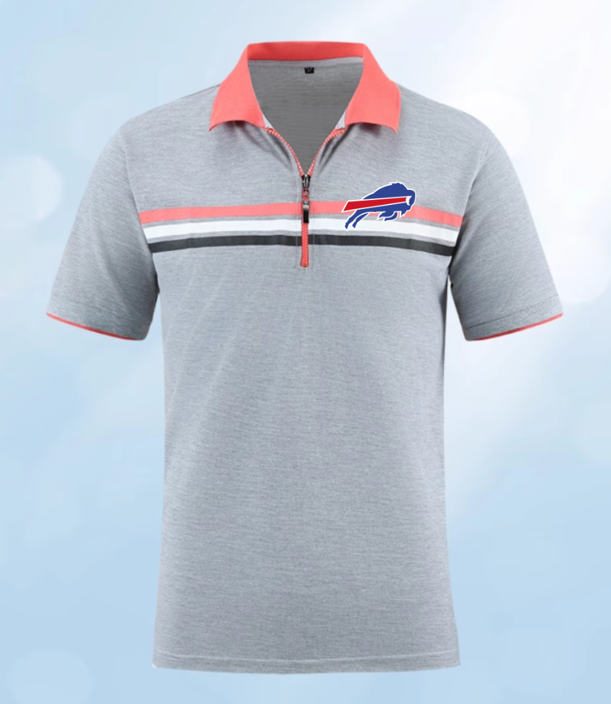 Buffalo Bills grey Men 2025 NFL polo T shirt->nfl t-shirts->Sports Accessory